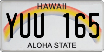 HI license plate YUU165