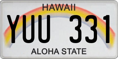 HI license plate YUU331