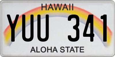 HI license plate YUU341