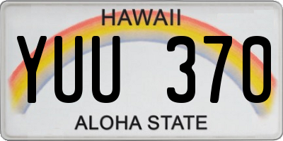 HI license plate YUU370