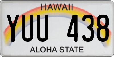 HI license plate YUU438
