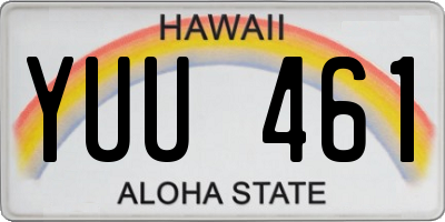HI license plate YUU461