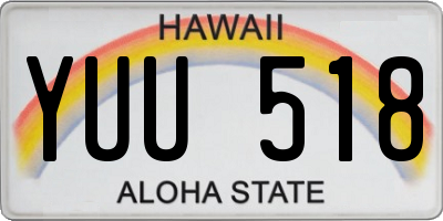 HI license plate YUU518