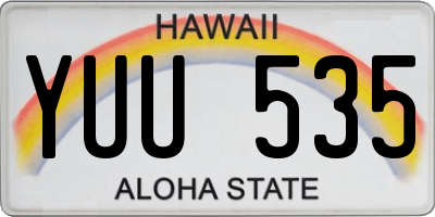 HI license plate YUU535