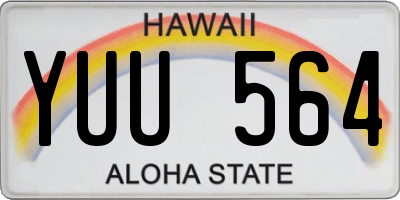 HI license plate YUU564
