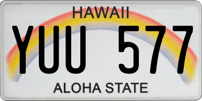 HI license plate YUU577