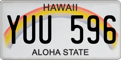 HI license plate YUU596
