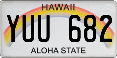 HI license plate YUU682