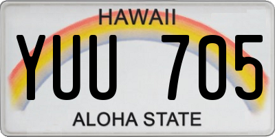 HI license plate YUU705