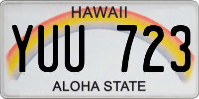 HI license plate YUU723
