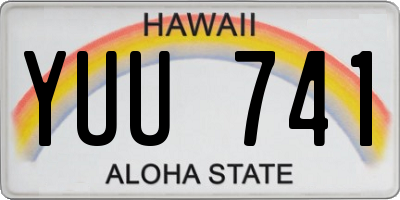 HI license plate YUU741
