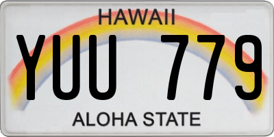 HI license plate YUU779