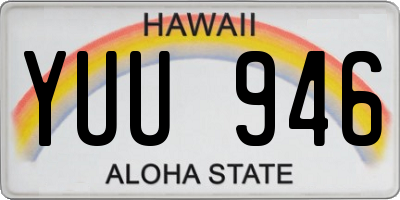 HI license plate YUU946