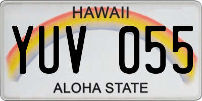 HI license plate YUV055