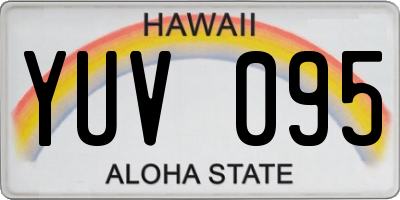HI license plate YUV095