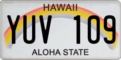 HI license plate YUV109