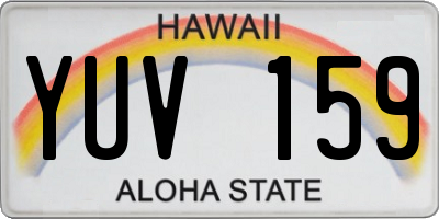 HI license plate YUV159