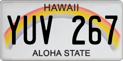 HI license plate YUV267