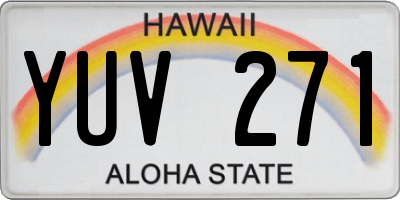 HI license plate YUV271