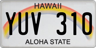 HI license plate YUV310
