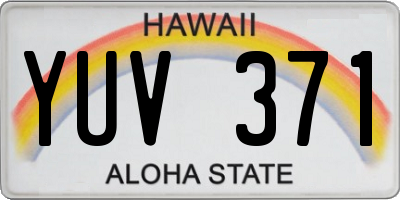 HI license plate YUV371