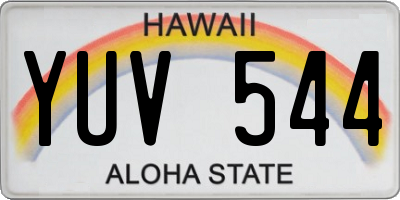 HI license plate YUV544