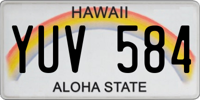 HI license plate YUV584
