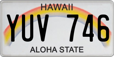 HI license plate YUV746