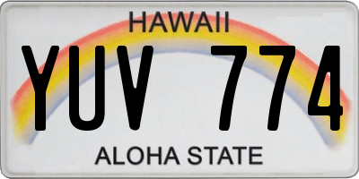 HI license plate YUV774