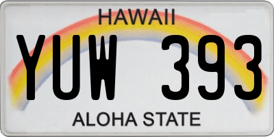 HI license plate YUW393