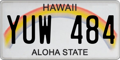 HI license plate YUW484