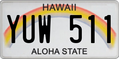 HI license plate YUW511