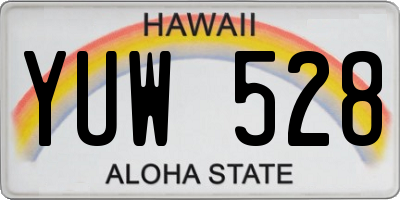 HI license plate YUW528