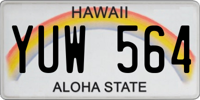 HI license plate YUW564