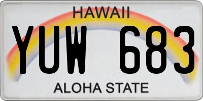 HI license plate YUW683
