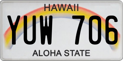 HI license plate YUW706