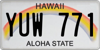 HI license plate YUW771