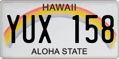 HI license plate YUX158