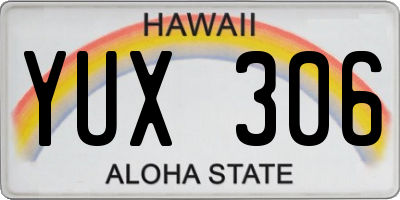 HI license plate YUX306