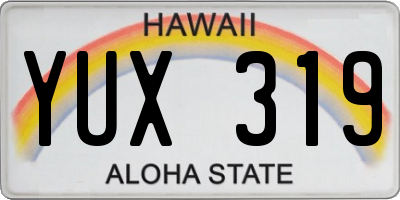 HI license plate YUX319