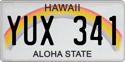 HI license plate YUX341