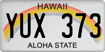 HI license plate YUX373