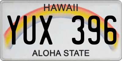 HI license plate YUX396