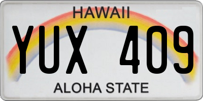 HI license plate YUX409