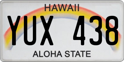 HI license plate YUX438