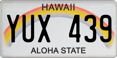 HI license plate YUX439