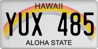 HI license plate YUX485