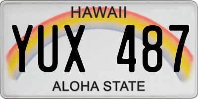 HI license plate YUX487