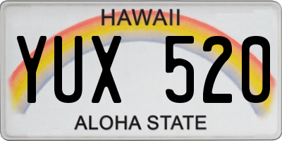 HI license plate YUX520