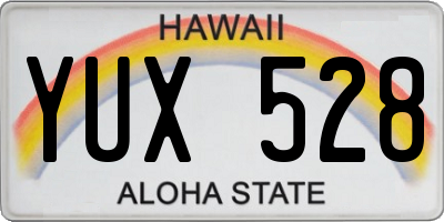 HI license plate YUX528